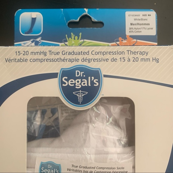 NWT DR. SEGAL’S Compression Socks Travel  Sports White - Picture 11 of 16